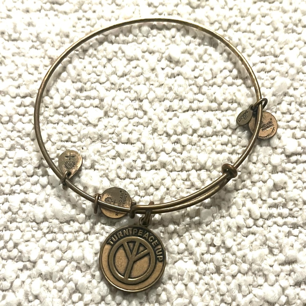 Alex and Ani turn peace up bracelet